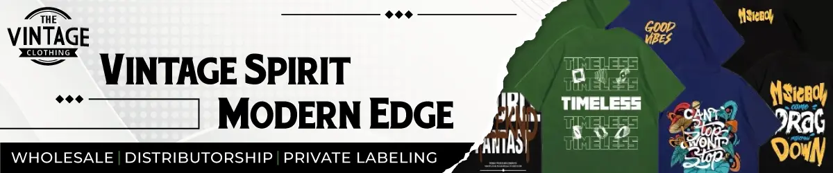 The Vintage Clothing banner