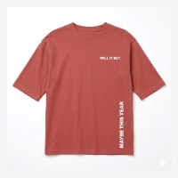  Indian Red Oversized T-Shirt - Heavyweight Streetwear Tee Bulk Wholesale | Private Label Apparel Manufacturing by Drop Apparel