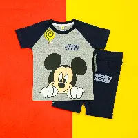  Mickey Mouse Grey&Navy Raglan Twinset