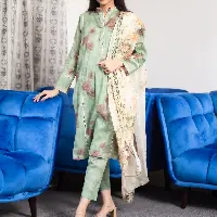  Maysoon Lawn– Stitched/Unstitched – Digital Print – Summer_Green2