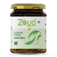  Zouq Green Chilli Pickle in Olive Oil 390 Grams