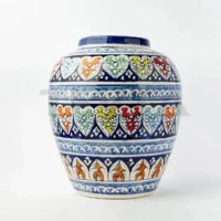  Ceramic Floral Round Vase (M-C)