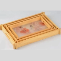  Wooden tray set of 3