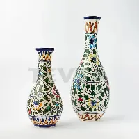  Ceramic Floral Surahi / Vase (L & M)