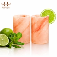  Himalayan Pink Salt Glassy (2.5×2.5×3.5 inch) – Natural Rock Salt Drinking Glass