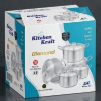  Kitchen Kraft Diamond Metal Finish Casserole Set 10 PC's Set