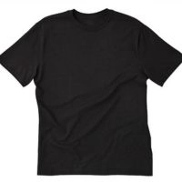  basic black T shirt 100% cotton fabric