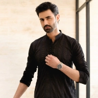  Midnight Shadow Textured Kurta Pajama