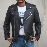 Biker Leather Jacket