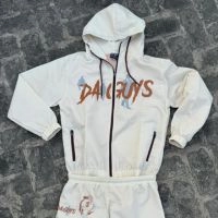  Wholesale Unisex Solid Heavyweight Hoodie with Short Breathable Silk Screen Printing Windbreaker Track Suit Customized