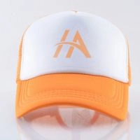  Orange & White Mesh Trucker Cap – Adjustable Snapback