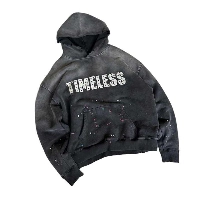   Heavyweight Acid Washed Distressed Pull Hoodie