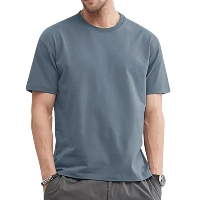  Summer Cotton T Shirt Men Casual Lightweight Breathable Tee Sportswear