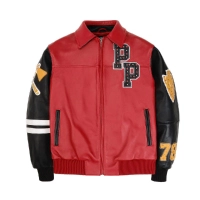  Red & Black Color Varsity Jacket by First Dew INT