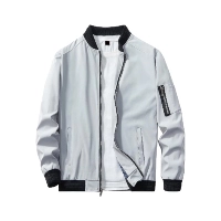  High Quality White Color Bomber Jacket by Minha Sports