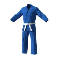  Blue Martial Arts Uniform Lightweight Karate Judo Training Gi with Belt Cotton Blend Durable Sports Training Wear OEM Pakistan