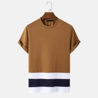  Premium High-quality Men's 100% Cotton T-shirt For Men Loose Fit Customized Logo Printing Quick Dry 100% Cotton Shirt Breathable Oem Service Made In Pakistan Men T-shirt High Quality Oem Service Best Design Ringer T-shirt