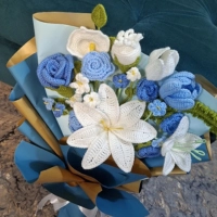  Handmade Crochet Flower Bouquet - Artisanal Floral Décor Bulk Wholesale | Custom Private Label Gift Supplier Pakistan
