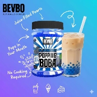  Blueberry Popping Boba – Juice-Filled Bursting Pearls for Bubble Tea, Smoothies & Desserts | Ready-to-Use | Bevbo