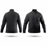 Black Full-Zip Fleece Jacket (Front & Back View)