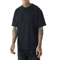  2025 Wholesale Men's 100% Cotton T-Shirts Oversized Vintage Streetwear Heavy Loose Casual Blank T Shirts for Men Digital