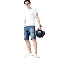  Men's Casual Style Premium Quality Denim Shorts Breathable and Simple Plain Design with Solid Pattern OEM Serviced