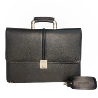  Leather Laptop Bags for Men – Genuine Cowhide Lockable Business Briefcase | Office File & Laptop Bag with Shoulder Strap | Executive Messenger Bag