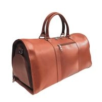  Men’s Travel Bag – 100% Original Leather | Brown Cow Leather | 5 Pockets, Adjustable Shoulder Strap, Durable Travel Bag for Men | Best Duffle Bag