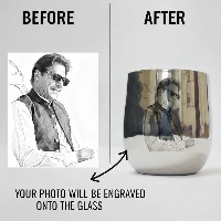  Custom Photo Engraved Stainless Steel Water Set – Personalized Glass, Keepsake for Birthdays, Weddings, and Anniversaries
