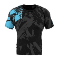  Lightweight Adult Unisex Slim Fit Breathable Quick Dry Eco-Friendly Anti-Bacterial MMA Rash Guard Bodybuilding Spandex Polyester