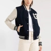  Fashion Women's High Quality Breathable Cotton Winter Varsity Jacket Casual Streetwear