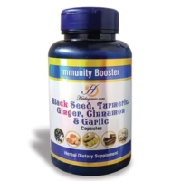  Herboganic OEM Health Care Immunity Booster Organic Capsules Black Seed Turmeric Ginger Garlic-100% Pure Herbal Formula Immune
