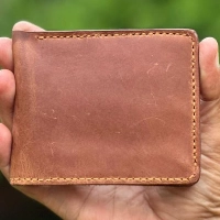  HandHandmade Genuine Leather RFID Blocking Bifold Wallet for Men – Slim Minimalist Walletmade Vintage Crazy Horse Biofold Genuine Cowhide Leather Wallet Unisex RFID Feature Linen Short Open Fashion Multi-Function