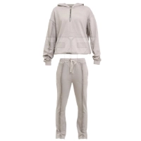  Winter Collection Casual Solid Jogger Set Women Long Sleeve Warm Plus Size Female Logo Plain Custom Unisex Custom Color