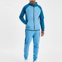  New Arrivals Men's Regular Fit Hooded Printed Winter Casual Breathable Lightweight Sweat Suit Tracksuit Set