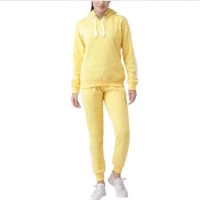  Best Quality Jogger Set Solid 100% Cotton Hoodie And Jogger Set Custom Logo Crew Neck Lightweight Quick-Dry Tracksuit For Women