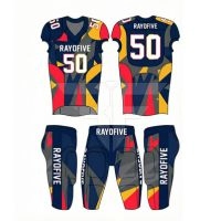  Best Price High Quality American Football Uniform Sets Short Custom Logo Printed Plus Size Breathable 100% Polyester