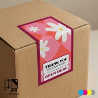  Thank You Sticker 2×3.5 - Premium Vinyl Thank You Decals Bulk Wholesale | Digital Label Expert