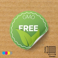  GMO Free Ecommerce Sticker 2x2 Inches Product Packaging Label Custom Branding Sticker Supplier Pakistan