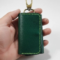  Custom Logo 6-Hook Leather Key Holder Wallet | Genuine Leather Key Case with Coin Pocket | Small Leather Goods Manufacturer