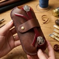  Premium Leather Glasses Case – Genuine Leather Sleeve for Sunglasses | Handmade Leather Products