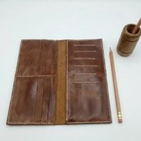  Full-Grain Genuine Leather Wallet – Long Leather Organizer with 10+ Card Slots | Handmade Leather Wallet