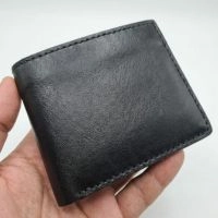  Premium Black Leather Tri-Fold Wallet | Multi-Pocket Organizer with Coin Pouch and Security Zipper