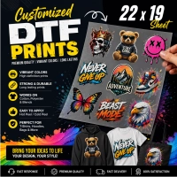  Custom DTF Gang Sheet Printing 22x19 Inch – Full Color Heat Transfer for T-Shirts, Hoodies & Bulk Orders