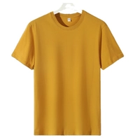  Basic Round Neck Mustard T-Shirt - Premium Cotton Half Sleeve Plain Blank Tee Bulk Wholesale | Naimat Abbas Industries