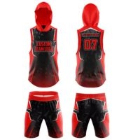 Custom 7V7 Uniform for Men Sublimation Printing Breathable Anti-Bacterial Quick Dry Fabric Short Sportswear red 7v7 uniforms