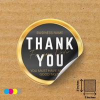  Thank You Sticker 2×2 - Premium Vinyl Thank You Decals Bulk Wholesale | Digital Label Expert