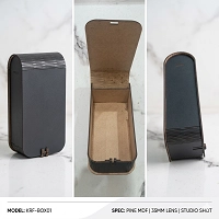  Premium Laser Cut Wooden Perfume Gift Box MDF Luxury Packaging Living Hinge Matte Black Finish Custom