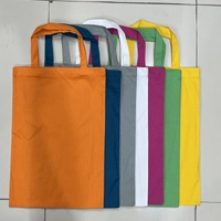  Pack of 7 Pieces Cotton Shopping Tote Bags Dyed Colors 140 GSM Reusable Eco-Friendly Plain Bags Without Logo