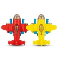  Kids Airplane Toy with Light & Music Battery Operated Omni Directional Fun Plane Toy for Kids 3+ (Red & Yellow)